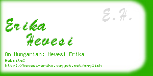 erika hevesi business card